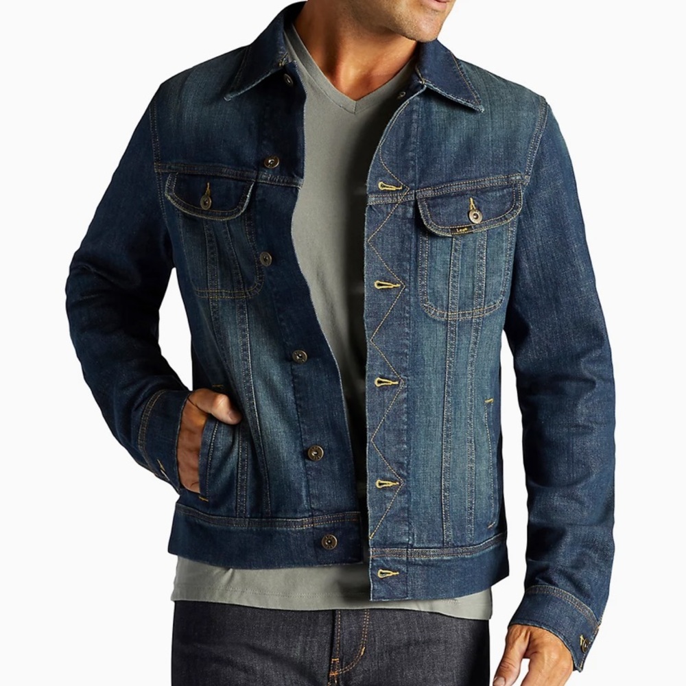 Men’s Lee Button Up Denim Jacket With Pockets